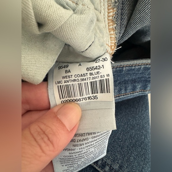 Levi's Anthropologie Made & Crafted High Rise 721 Skinny Jeans Side Stripe 27/30 - Picture 11 of 11